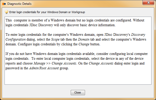 DiagnosticsDetails Diagnostic Details