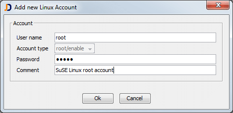 NewLinuxAccount - JDisc Network Discovery NewLinuxAccount