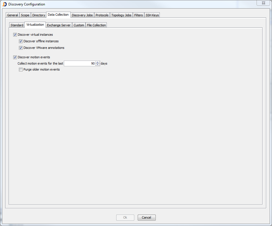 - JDisc Network Discovery Virtualization Settings
