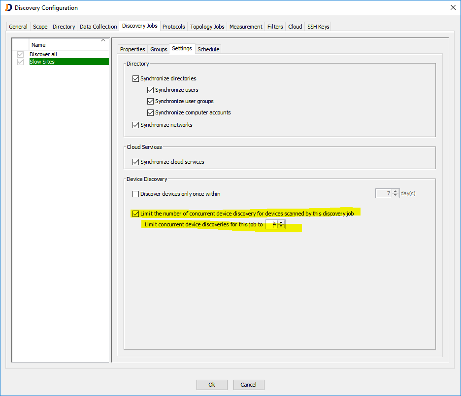 New Setting within the Discovery Job Configuration