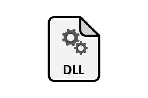 DLL file on white background vector DLL