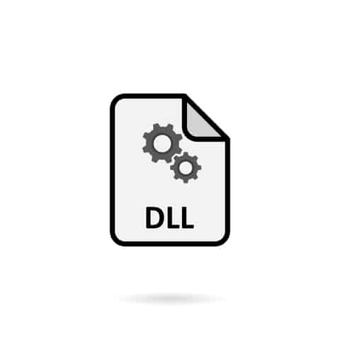 DLL file on white background vector - JDisc Network Discovery DLL