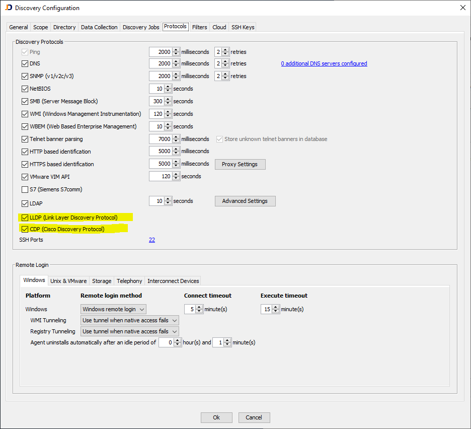 Discovery Configuration - Protocols