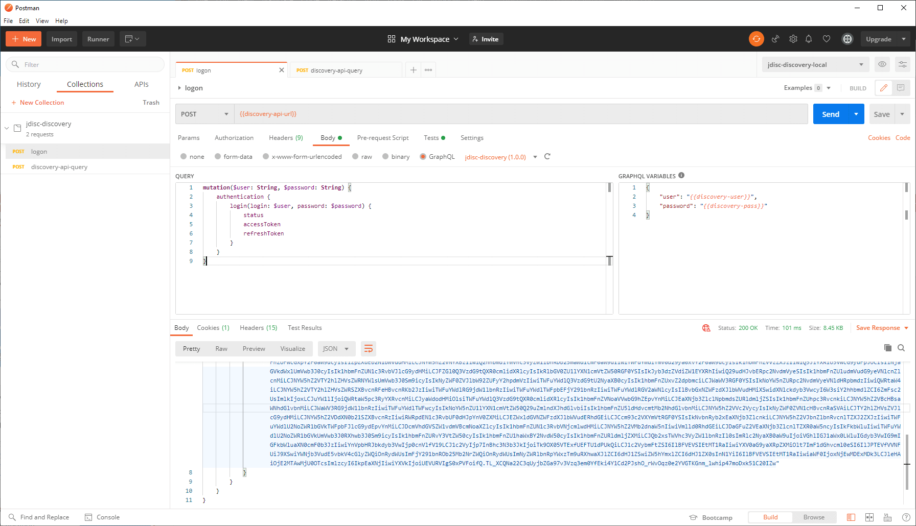 postman-auth - JDisc Network Discovery postman