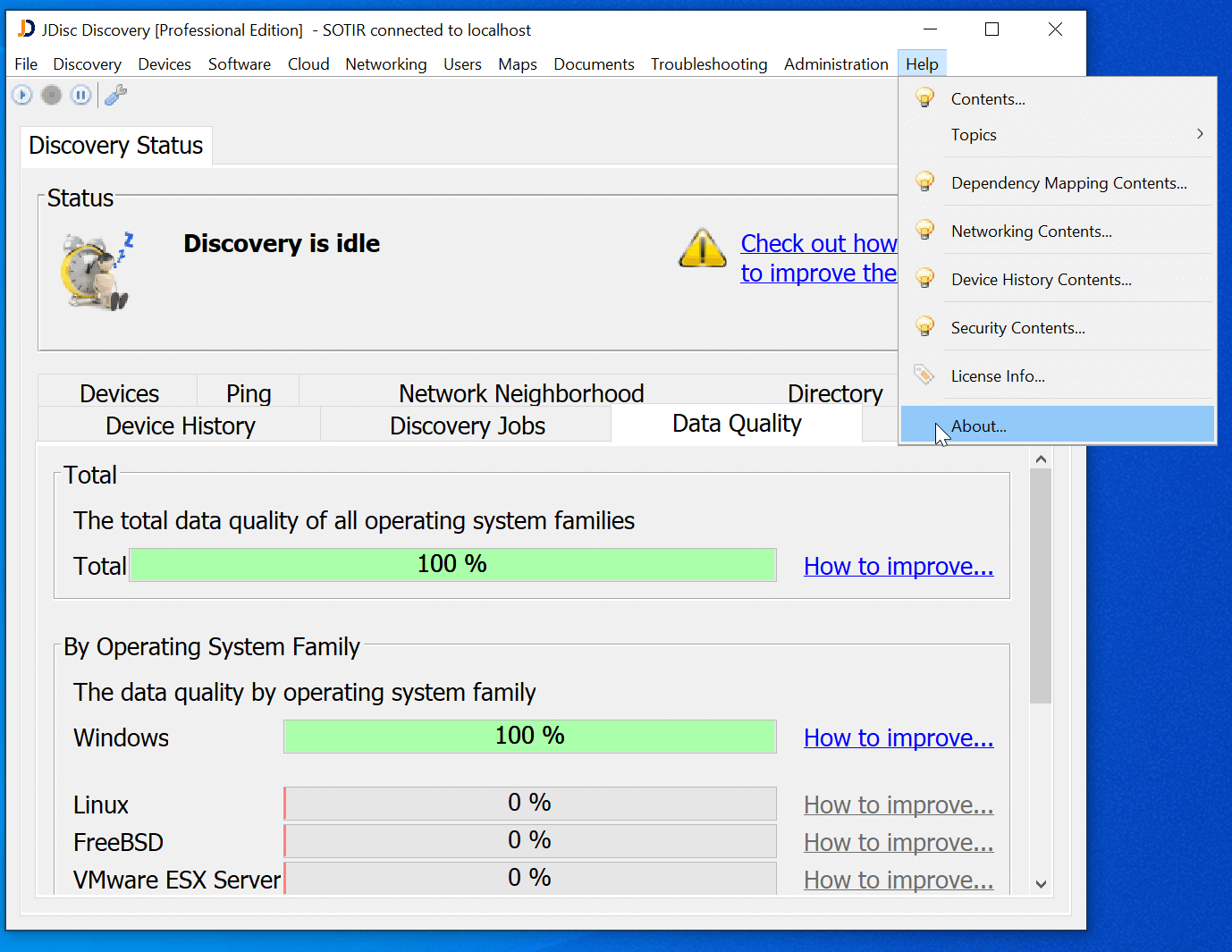 menu_about_classic - JDisc Network Discovery Help - About