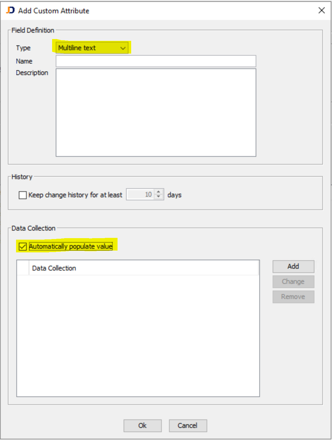image-1 - JDisc Network Discovery Select type and mark the automatically populate value checkmark