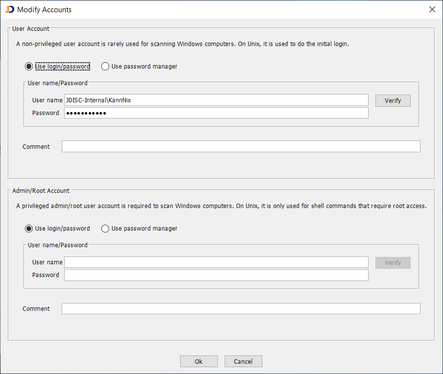 Windows-Server-With-Non-Admin-Access-Credentials - JDisc Network Discovery Entering non-administrator credentials for a Windows server