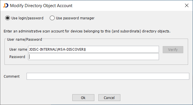 gmsa-Discovery-Configuration-Scope-Directory-Modify-Account - JDisc Network Discovery Adding a gMSA in the Directory Object Account dialog
