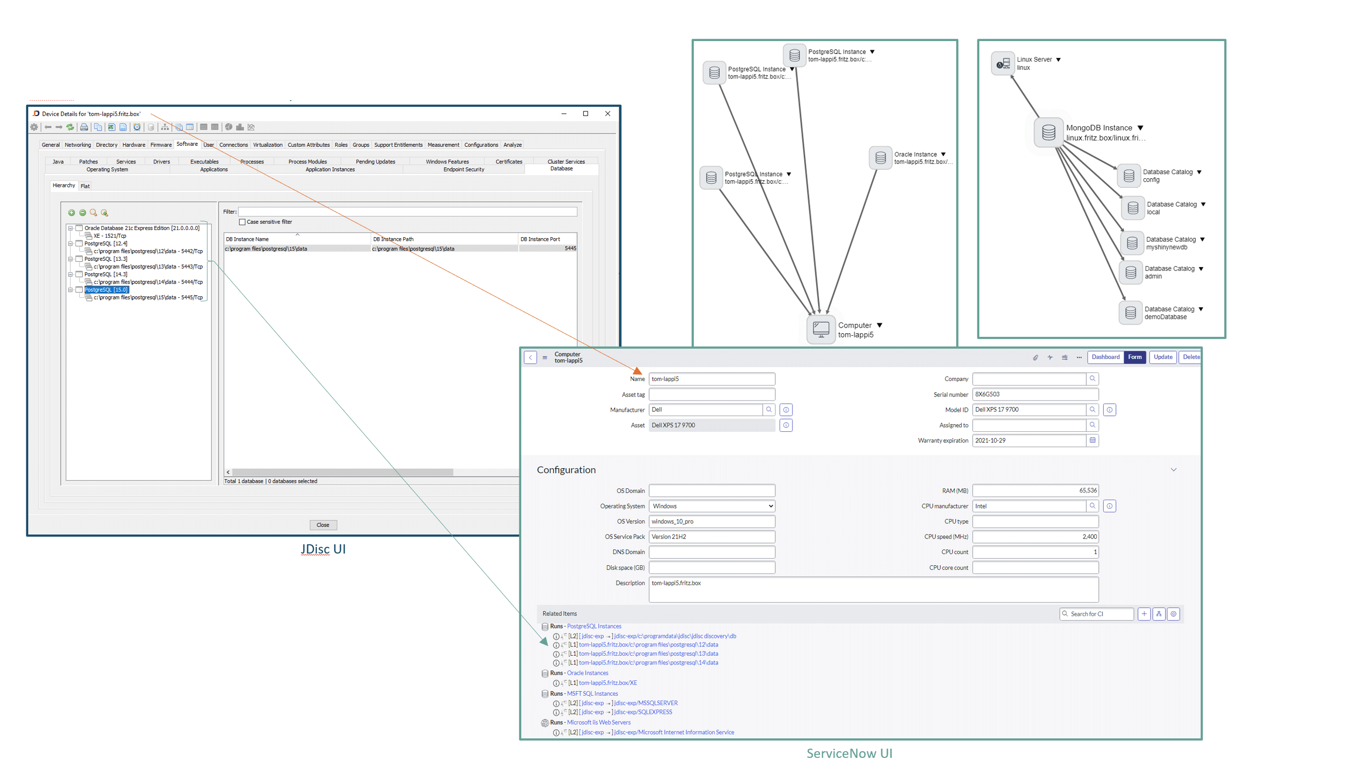 DatabaseInstances - JDisc Network Discovery DatabaseInstances JDisc Discovery for ServiceNow: Database instances imported from JDisc Discovery into ServiceNow